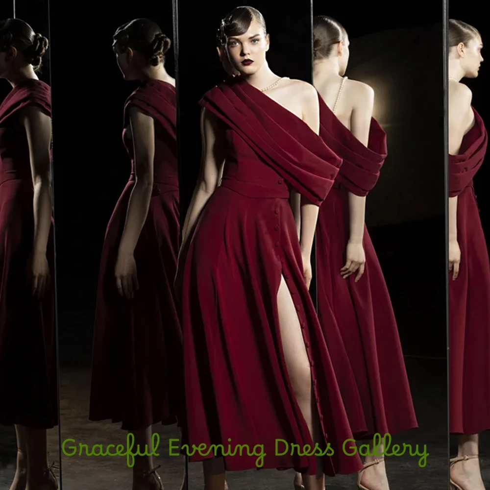 Delicate Burgundy Jersey Evening Dress Graceful A-Line Party Dresses Fashion Off the Shoulder Customized Special Occasion Gowns
Delicate Burgundy Jersey Evening Dress Graceful A-Line Party Dresses Fashion Off the Shoulder Customized Special Occasion Gowns
