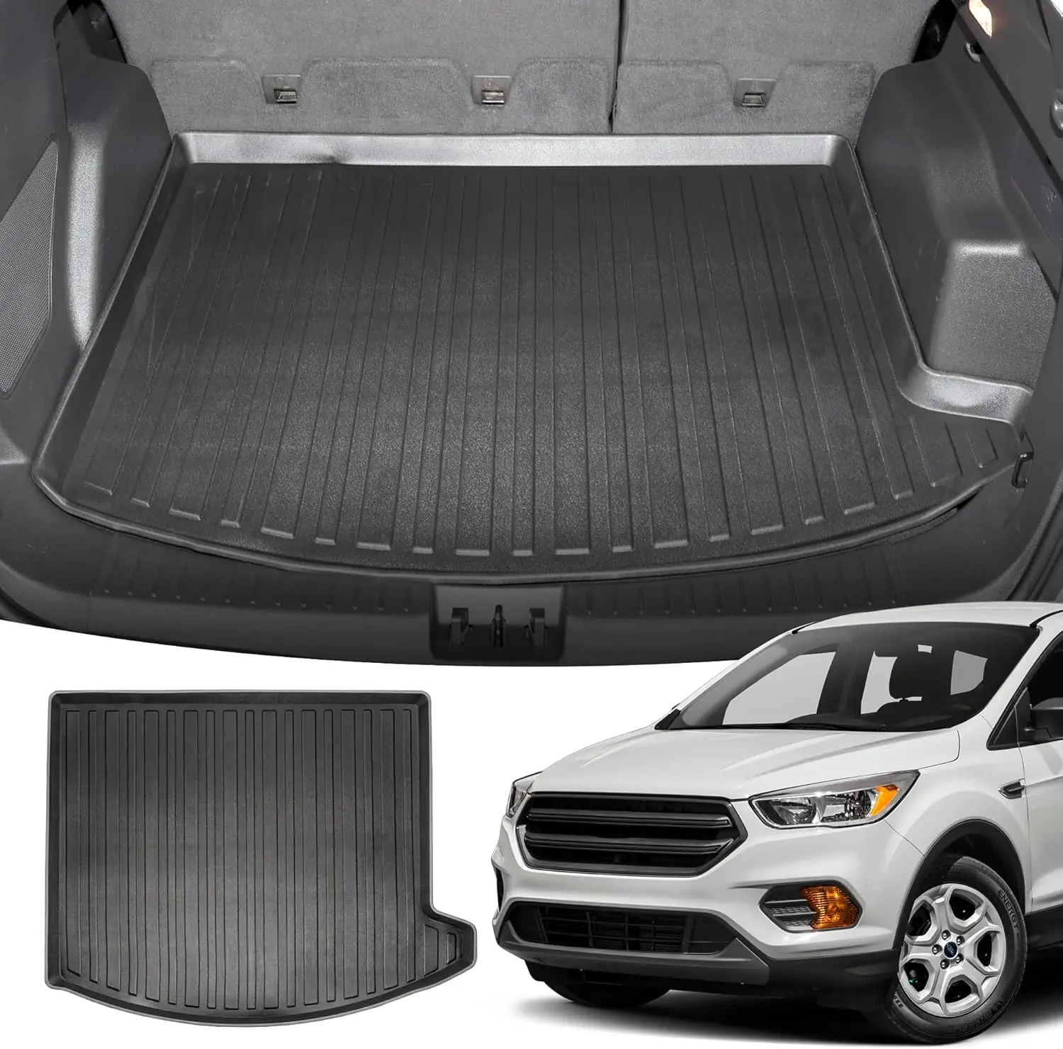 Custom Fit Cargo Liner for Ford Escape 2013-2019 Lincoln MKC 2013-2019 - All-Season Black Trunk Mat - 3D Laser Measured
Custom Fit Cargo Liner for Ford Escape 2013-2019 Lincoln MKC 2013-2019 - All-Season Black Trunk Mat - 3D Laser Measured