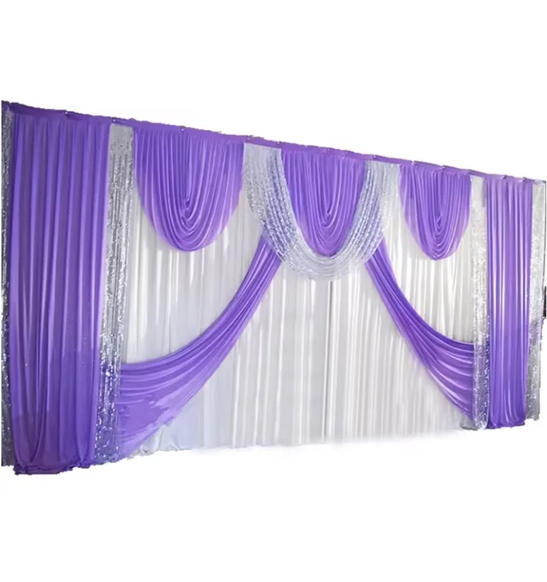 10x20ft/3x6M Ice Silk Wedding Backdrop Curtain With Silver Sequin Drapery Stage Background Photo Booth Event Banquet Decoration
10x20ft/3x6M Ice Silk Wedding Backdrop Curtain With Silver Sequin Drapery Stage Background Photo Booth Event Banquet Decoration
