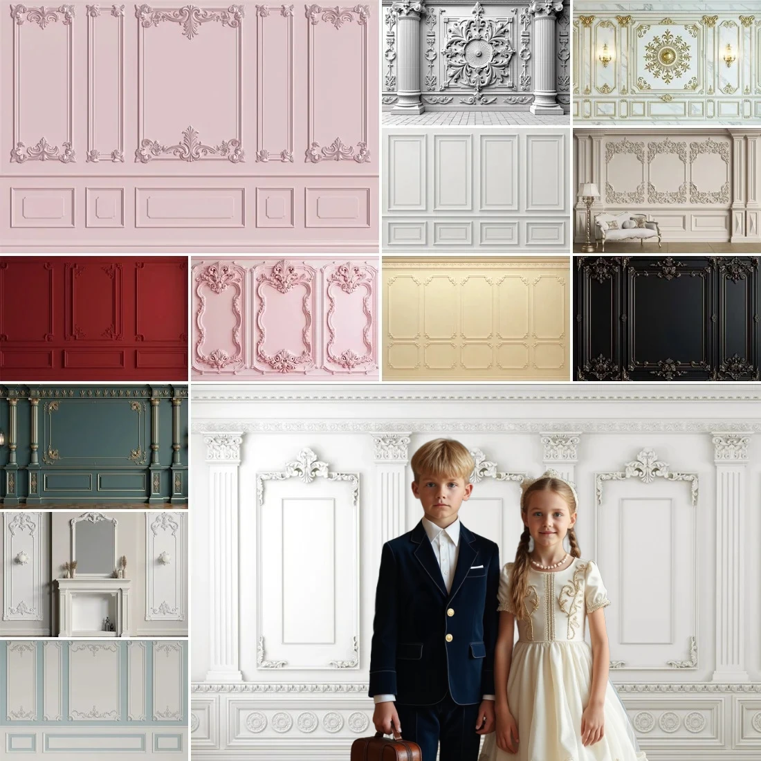 MOON.QG Vintage Wainscoting White Wall Backdrop Western Luxury 3D Flower Wallpaper Background Product Photozone Home Decoration
MOON.QG Vintage Wainscoting White Wall Backdrop Western Luxury 3D Flower Wallpaper Background Product Photozone Home Decoration