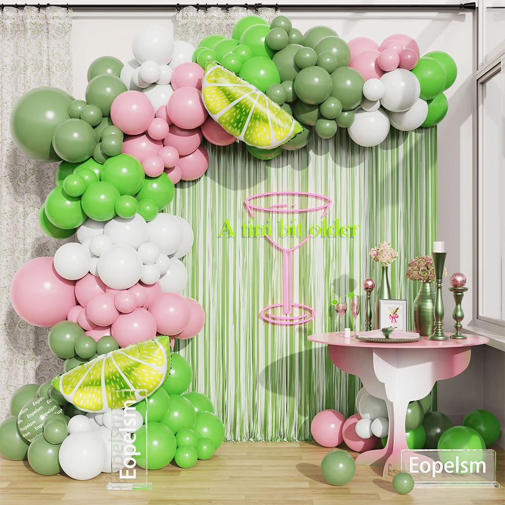 122Pcs A Tini Bit Older Balloon Arch Kit Lemon Butterfly Foil Balloon Green Pink White Bar Wedding Martini Birthday Party Decor
122Pcs A Tini Bit Older Balloon Arch Kit Lemon Butterfly Foil Balloon Green Pink White Bar Wedding Martini Birthday Party Decor