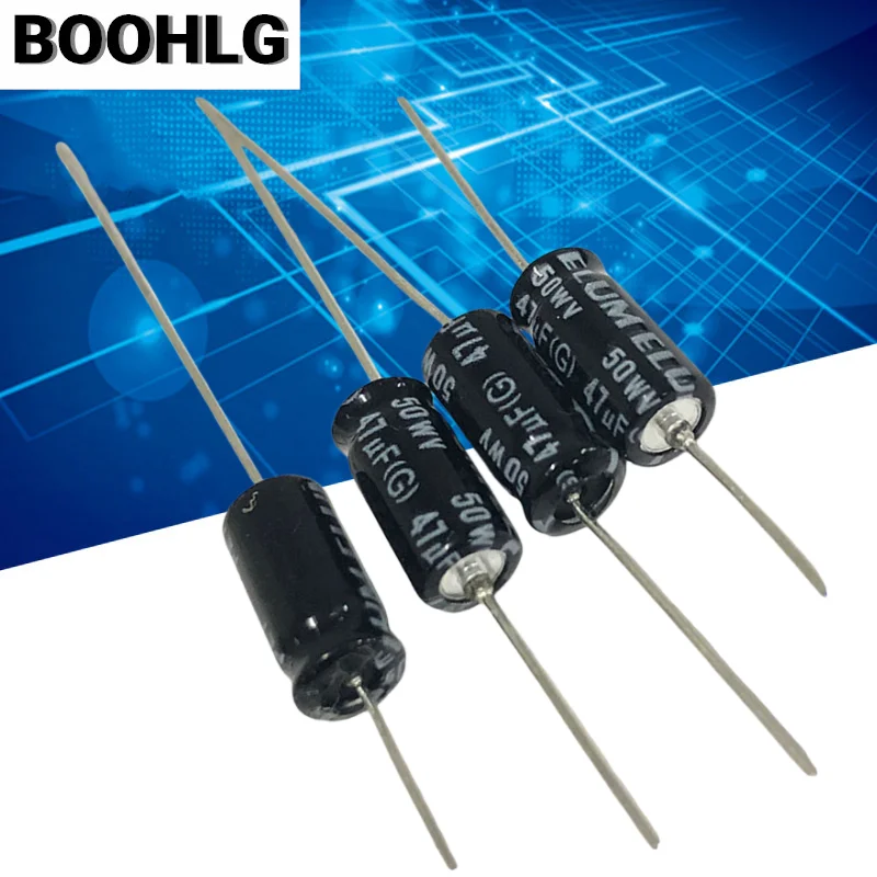 10PCS horizontal axial polarized aluminum electrolytic capacitor 50v 47uf 6X13mm
10PCS horizontal axial polarized aluminum electrolytic capacitor 50v 47uf 6X13mm