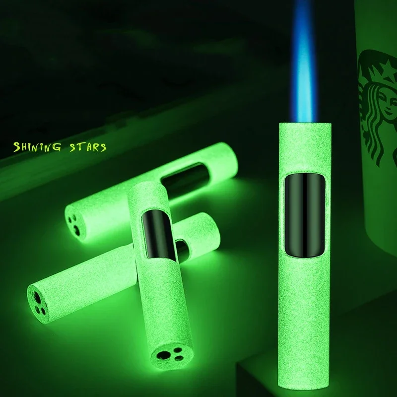 Luminous Adjustable Flame Gun Lighter INS Pen Type Metal Turbo Lighter Butane Gas Lighter Windproof Cigar Cigarette Lighters
Luminous Adjustable Flame Gun Lighter INS Pen Type Metal Turbo Lighter Butane Gas Lighter Windproof Cigar Cigarette Lighters