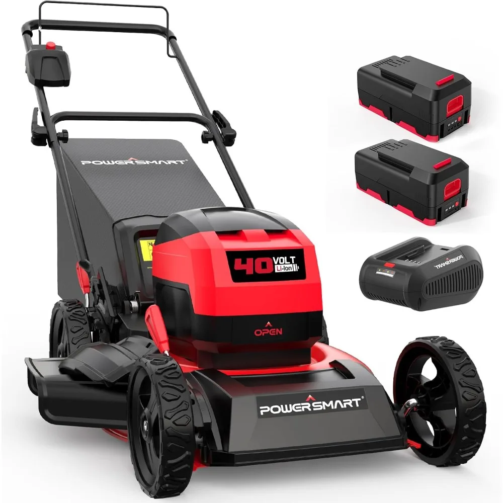 40V 17" Cordless Lawn Mower, 3-in-1 Brushless Push Lawn Mower with 2 x 4.0Ah Battery & Charger
40V 17" Cordless Lawn Mower, 3-in-1 Brushless Push Lawn Mower with 2 x 4.0Ah Battery & Charger