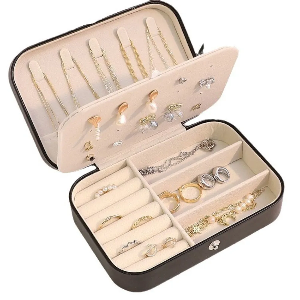 Portable Jewelry Box Jewelry Organizer Display Travel Jewelry Case Boxes Button Leather Storage Zipper Jewelers
Portable Jewelry Box Jewelry Organizer Display Travel Jewelry Case Boxes Button Leather Storage Zipper Jewelers