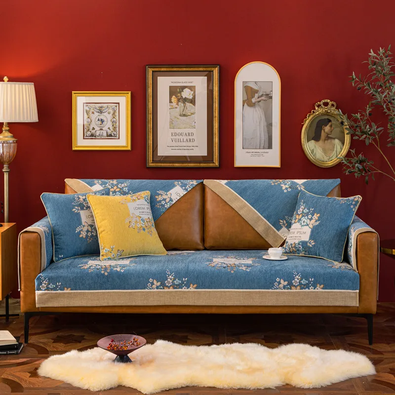 Retro Jacquard Non-slip Living Room Towel Seater Cover Plant Floral Bench Cover Gray L-Shaped Corner Sofa Cushion American
Retro Jacquard Non-slip Living Room Towel Seater Cover Plant Floral Bench Cover Gray L-Shaped Corner Sofa Cushion American
