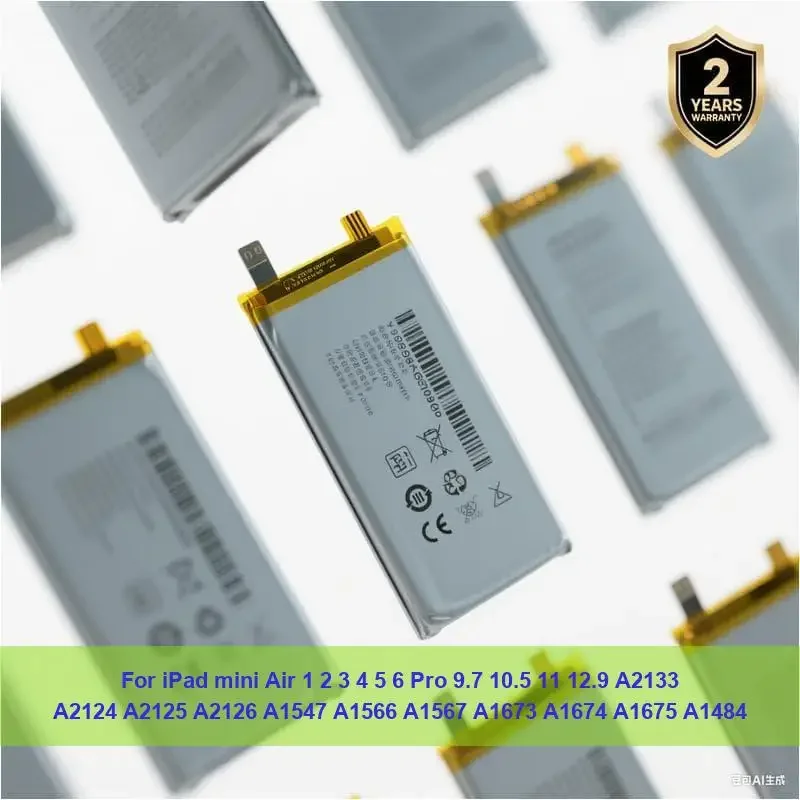 Battery For iPad mini Air 1 2 3 4 5 6 Pro 9.7 10.5 11 12.9 A2133 A2124 A2125 A2126 A1547 A1566 A1567 A1673 A1674 A1675 A1484
Battery For iPad mini Air 1 2 3 4 5 6 Pro 9.7 10.5 11 12.9 A2133 A2124 A2125 A2126 A1547 A1566 A1567 A1673 A1674 A1675 A1484