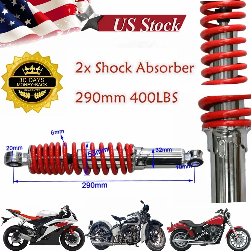 TDPRO 2 шт. ATV 290 мм 11,5 "400 фунтов передний амортизатор подвеска давление масла для Quad Go kart Buggy 50CC 70CC 90CC 110CC 125CC
TDPRO 2 шт. ATV 290 мм 11,5 "400 фунтов передний амортизатор подвеска давление масла для Quad Go kart Buggy 50CC 70CC 90CC 110CC 125CC