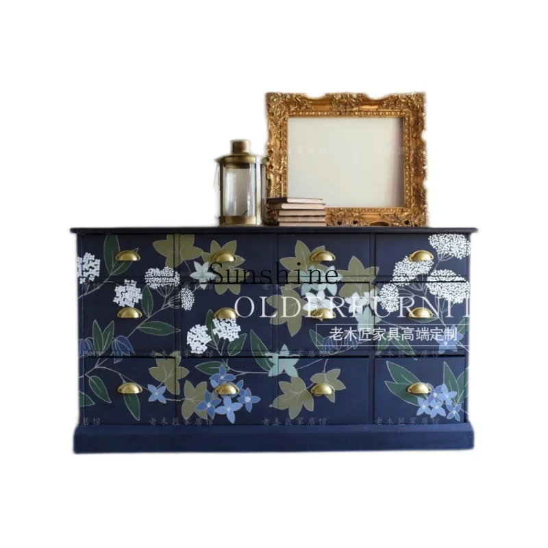 American solid wood multi-drawer chest retro bedside neoclassical simple old storage
American solid wood multi-drawer chest retro bedside neoclassical simple old storage
