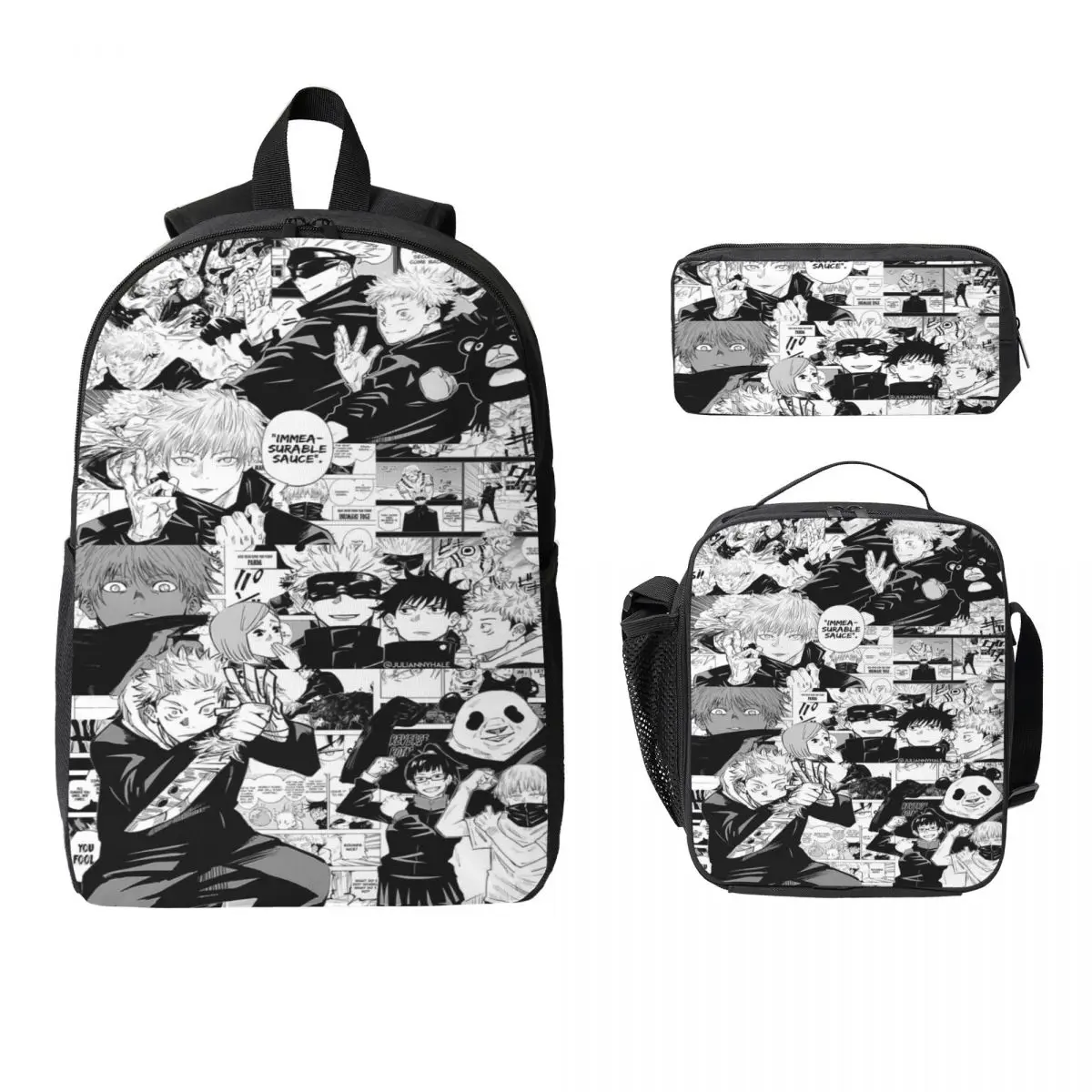 3Pcs Jujutsus Kaisens merch Backpack Set for Girls Boys Pen Bags Bookbag Sets with Lunch Box For School Students Daypack
3Pcs Jujutsus Kaisens merch Backpack Set for Girls Boys Pen Bags Bookbag Sets with Lunch Box For School Students Daypack