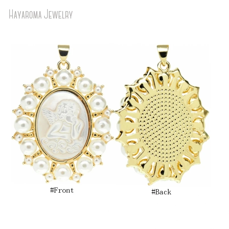 10Pcs Copper Wholesale Jewelry Geometric Oval Little Angel Metal White Shell Gold Color Pendant PM52040
10Pcs Copper Wholesale Jewelry Geometric Oval Little Angel Metal White Shell Gold Color Pendant PM52040