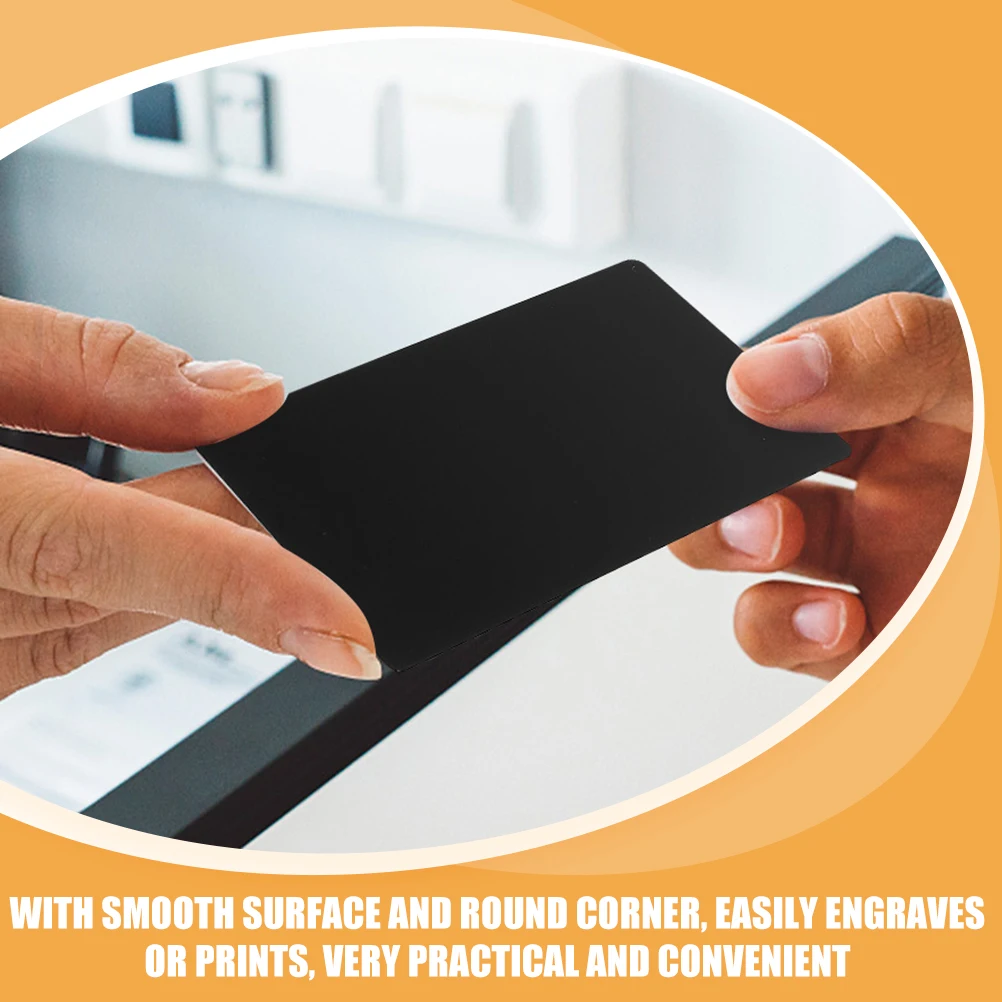 100 Pcs Metal Business Card Black Blank Cards Aluminium Aluminum Engraving Blanks Multicolor Alloy
100 Pcs Metal Business Card Black Blank Cards Aluminium Aluminum Engraving Blanks Multicolor Alloy