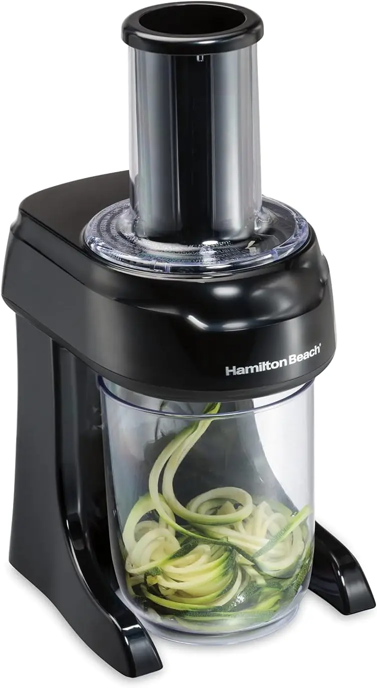 3-in-1 Electric Vegetable Spiralizer for Veggie Noodles, Zoodle Maker & Slicer with 3 Cutting Cones, 6-Cups Capacity, Black
3-in-1 Electric Vegetable Spiralizer for Veggie Noodles, Zoodle Maker & Slicer with 3 Cutting Cones, 6-Cups Capacity, Black