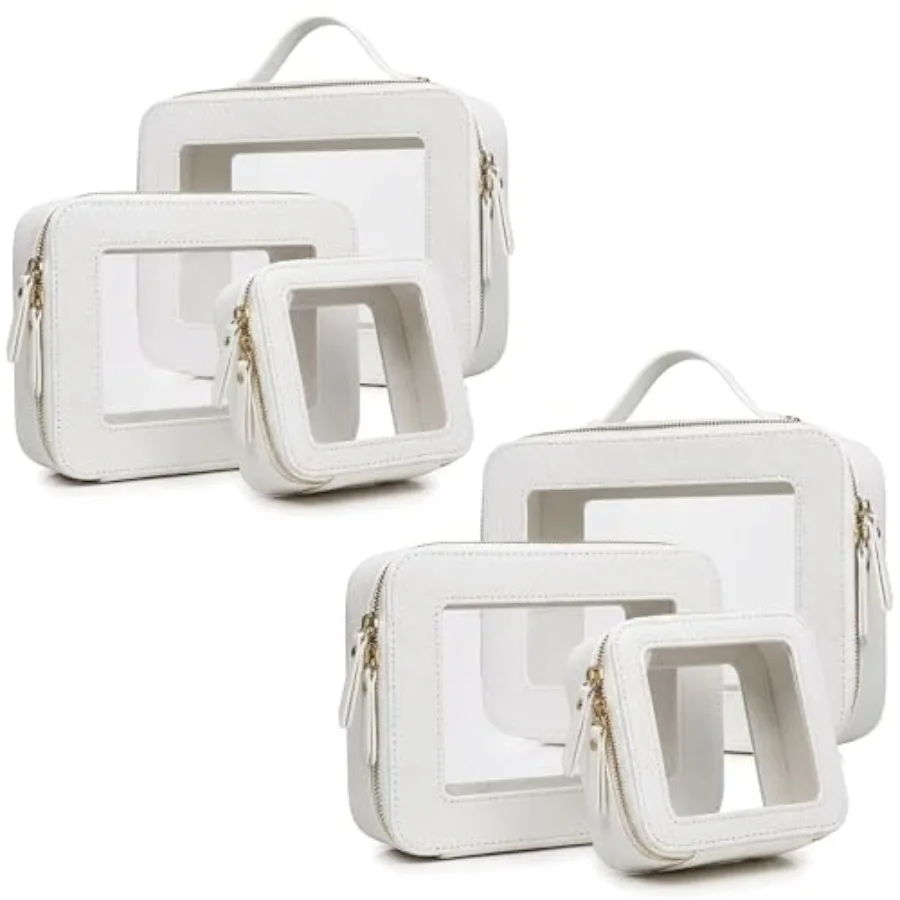 Transparent Portable Waterproof Makeup Bag for Travel Skincare Storage in White with 2 Sets L+M+MINI
Transparent Portable Waterproof Makeup Bag for Travel Skincare Storage in White with 2 Sets L+M+MINI