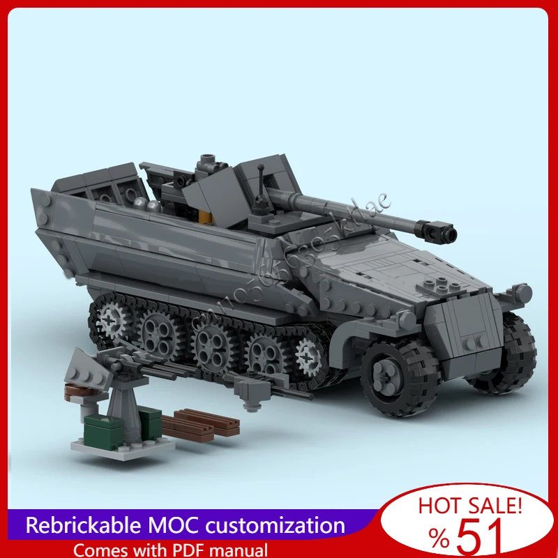 825 PCS SD KFZ.251 Half Track Armored Personnel Carrier Model MOC Building Block Brick Creative Assembly Toy Kids Festival Gift
825 PCS SD KFZ.251 Half Track Armored Personnel Carrier Model MOC Building Block Brick Creative Assembly Toy Kids Festival Gift