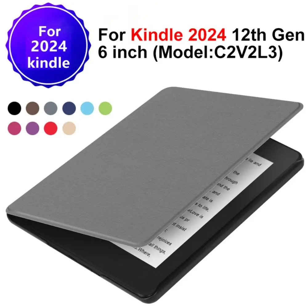 Auto Wake/Sleep 6 Inch E-Reader Case Anti-fall Wear-resistant Folio Cover Slim Custer PU for Kindle 2024 12th Gen
Auto Wake/Sleep 6 Inch E-Reader Case Anti-fall Wear-resistant Folio Cover Slim Custer PU for Kindle 2024 12th Gen