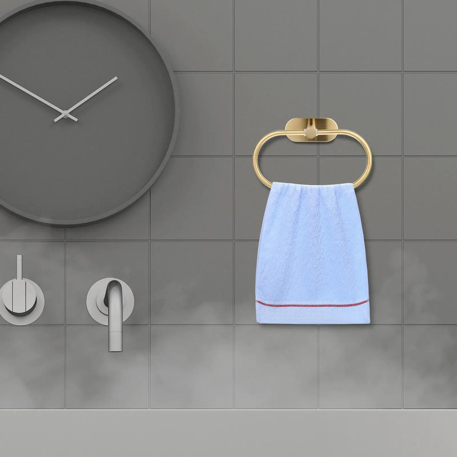 Stainless Steel Wall-Mounted Towel Ring Strong Load-Bearing Non-Corrosive Towel Holder for Bathroom Kitchen Home Utility Supply
Stainless Steel Wall-Mounted Towel Ring Strong Load-Bearing Non-Corrosive Towel Holder for Bathroom Kitchen Home Utility Supply