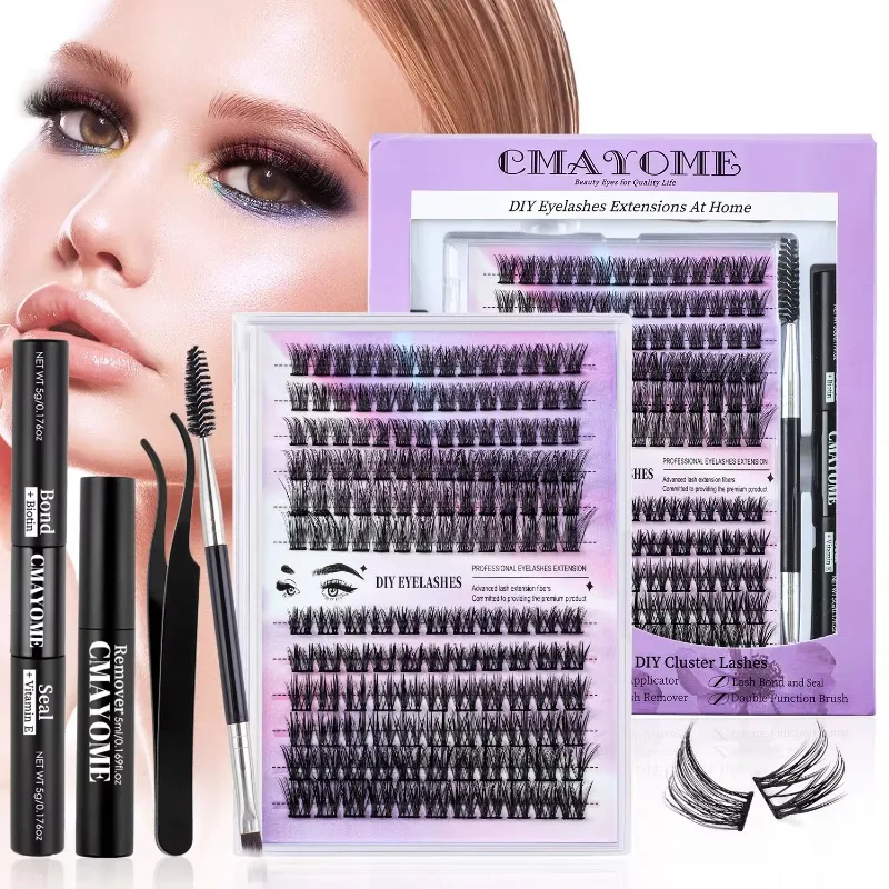 DIY False Eyelashes At Home for Beginner 150 Clusters Winged Fox Eye Style Fake Eye Lashes Extensions Set Thick Natural Makeup
DIY False Eyelashes At Home for Beginner 150 Clusters Winged Fox Eye Style Fake Eye Lashes Extensions Set Thick Natural Makeup