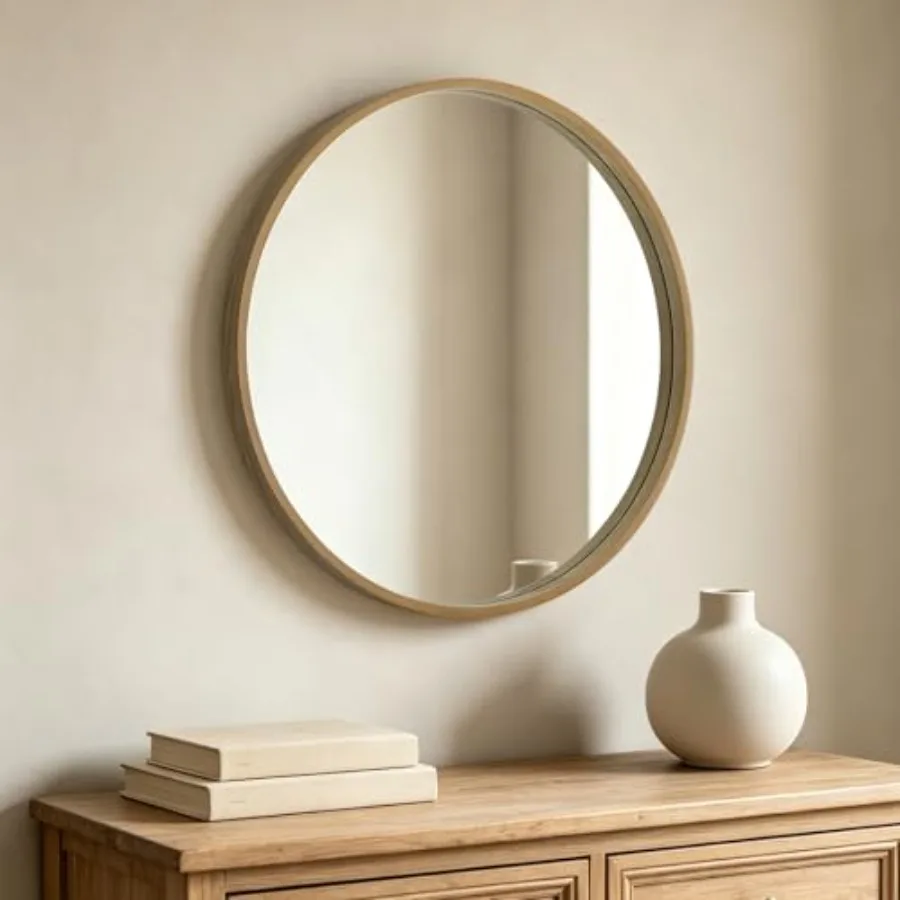 Round Wood Mirror 24 inch Circle Mirror, Rustic Farmhouse Wooden Framed Decorative Wall Decor, Vanity Wall Mirror for Bathroom,
Round Wood Mirror 24 inch Circle Mirror, Rustic Farmhouse Wooden Framed Decorative Wall Decor, Vanity Wall Mirror for Bathroom,