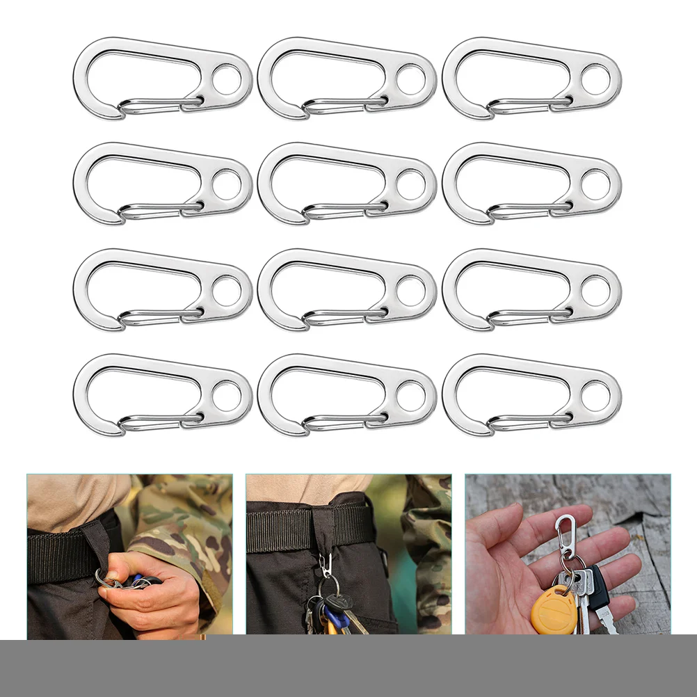12 Pcs Mini D-shaped Buckle Alloy Key Ring Holder for Belt Clip Keychain Accessories Ideal for Backpacks Fishing Tools Precision
12 Pcs Mini D-shaped Buckle Alloy Key Ring Holder for Belt Clip Keychain Accessories Ideal for Backpacks Fishing Tools Precision