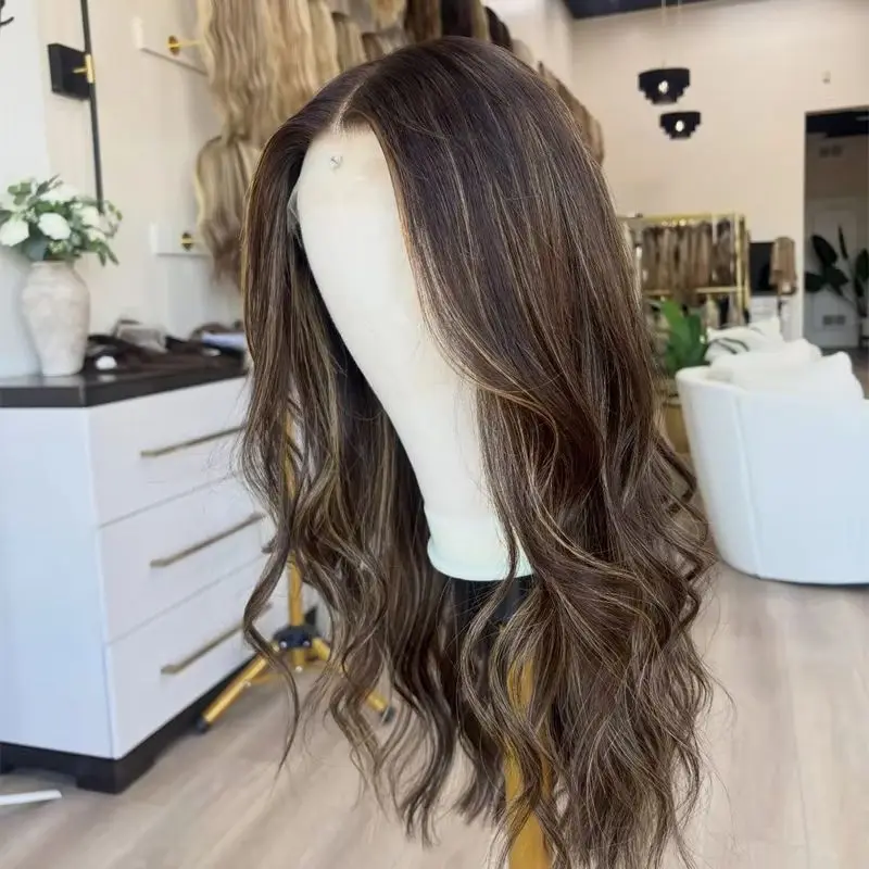 Trendy Wigs Middle Part Ombre Dark Brown Highlights Synthetic HD Lace Front Wig Natural Density Wig Good Quality Wig Cosplay Wig
Trendy Wigs Middle Part Ombre Dark Brown Highlights Synthetic HD Lace Front Wig Natural Density Wig Good Quality Wig Cosplay Wig