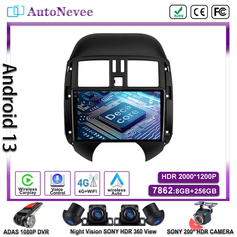 Android 13 For Nissan Sunny Versa 2012-2014 Stereo Multimedia Head Unit Car Player Auto Radio Navigation GPS DVD Screen Dash Cam
Android 13 For Nissan Sunny Versa 2012-2014 Stereo Multimedia Head Unit Car Player Auto Radio Navigation GPS DVD Screen Dash Cam