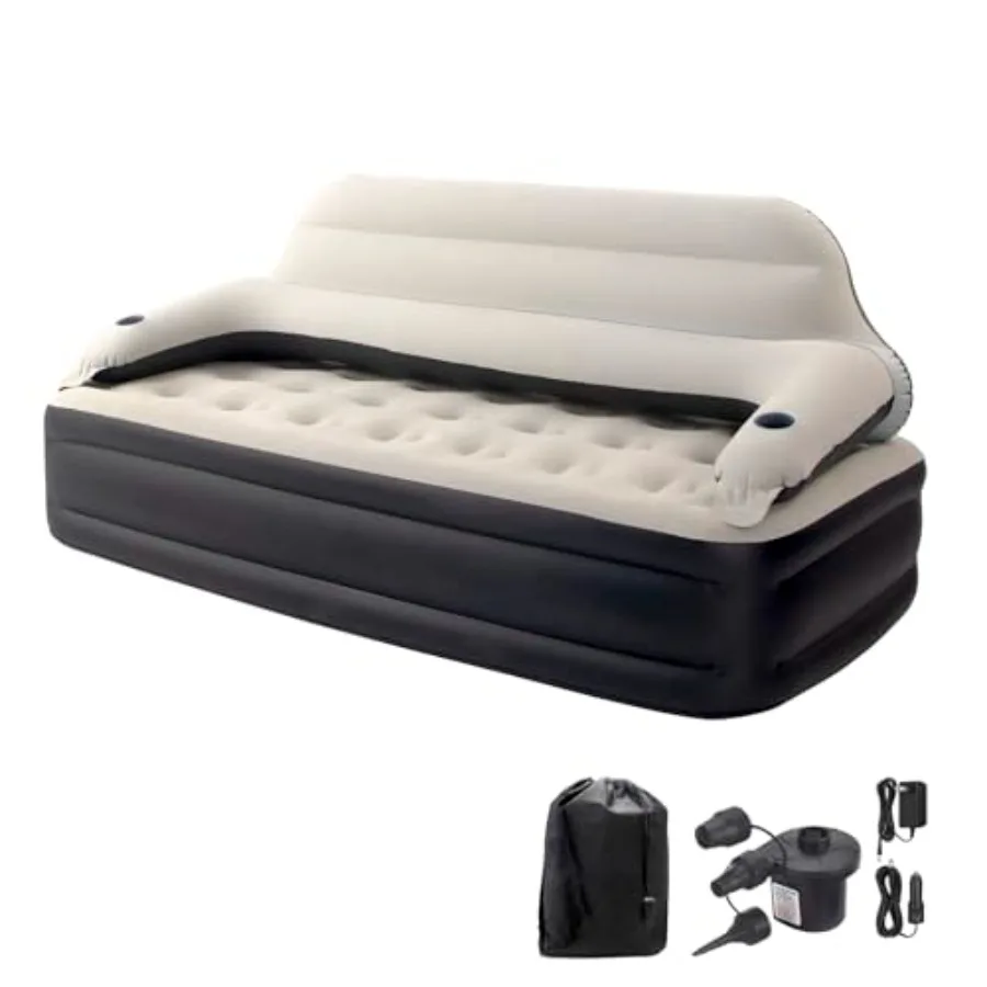 Twin Size Inflatable Air Sofa Bed Mattress with Headboard and Pump for Living Room Bedroom Use White Quick Inflation and Comfor
Twin Size Inflatable Air Sofa Bed Mattress with Headboard and Pump for Living Room Bedroom Use White Quick Inflation and Comfor