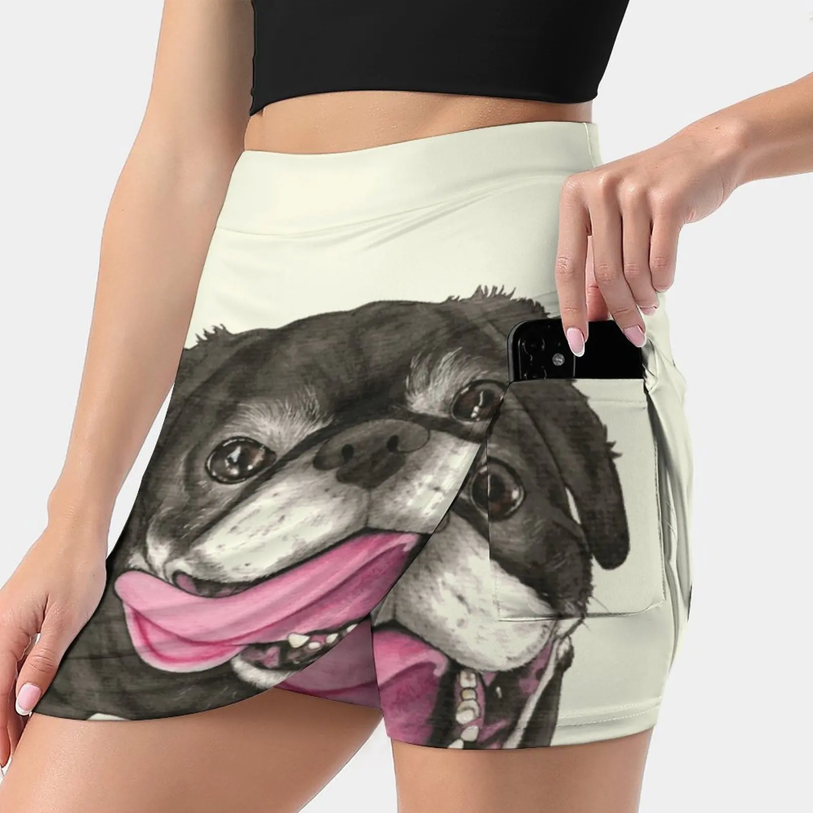 Black Pug Women Sports Skirt Tennis Golf Dance Fitness Running Yoga Skirts Canine Pug Big Tongue Black Dog Papertigress Ladies
Black Pug Women Sports Skirt Tennis Golf Dance Fitness Running Yoga Skirts Canine Pug Big Tongue Black Dog Papertigress Ladies