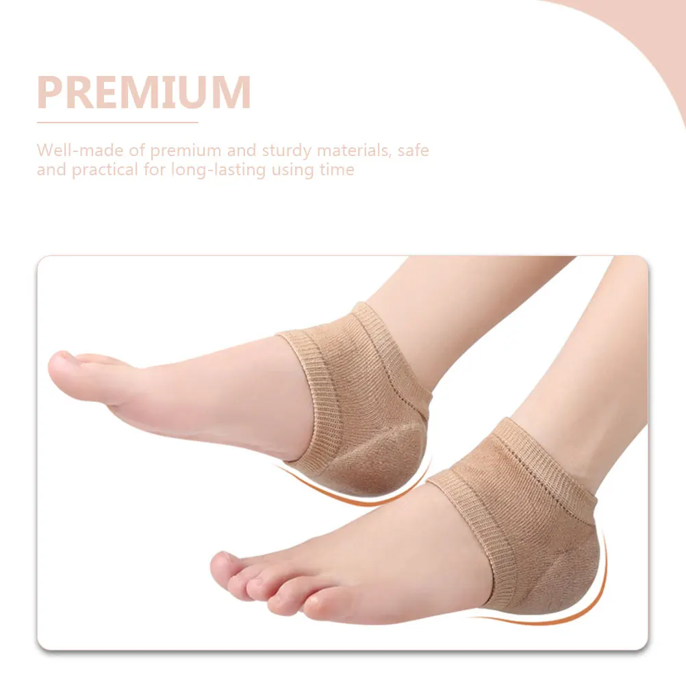 2 Pairs Heel Protector Socks White Beige Half Size Toeless Breathable Moisturizing Gel Reusable Washable Soft Covers For Dry
2 Pairs Heel Protector Socks White Beige Half Size Toeless Breathable Moisturizing Gel Reusable Washable Soft Covers For Dry