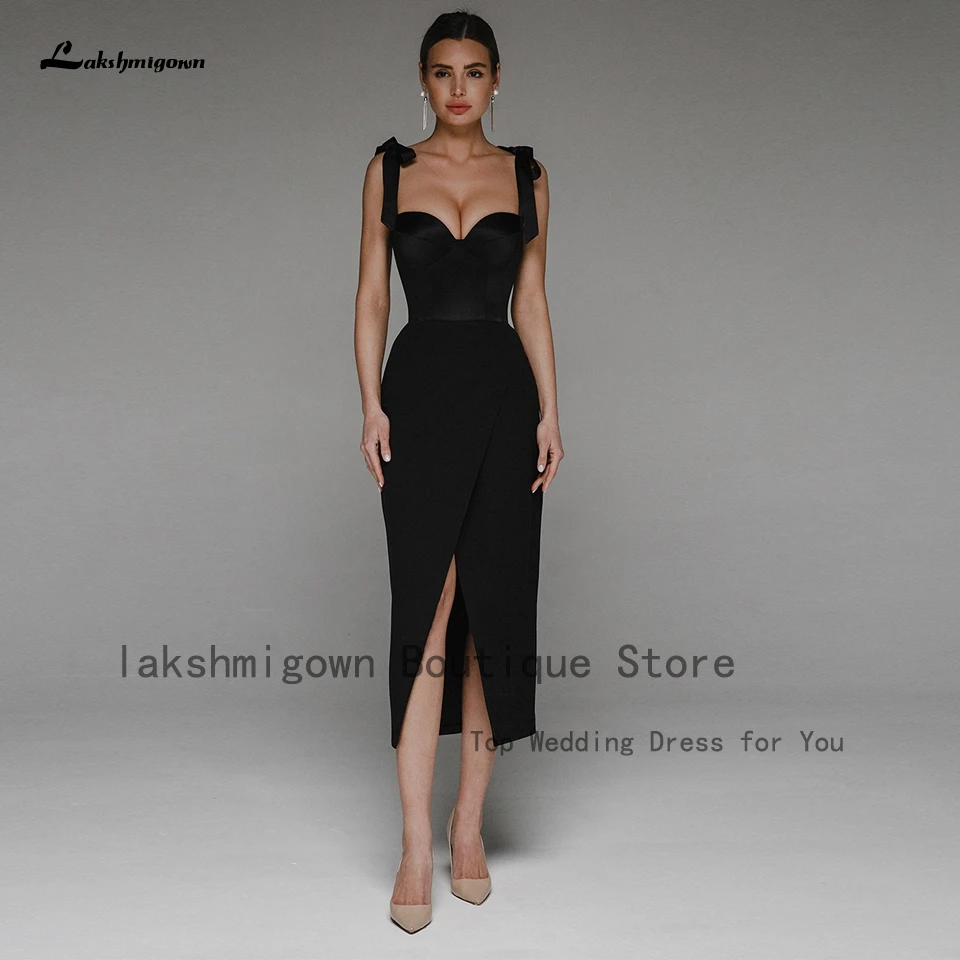 Sexy Women Black Receipt Wedding Party Gowns 2022 Robe Satin Sheath Beach Wedding Dresses Lace Up Back Tea Length
Sexy Women Black Receipt Wedding Party Gowns 2022 Robe Satin Sheath Beach Wedding Dresses Lace Up Back Tea Length