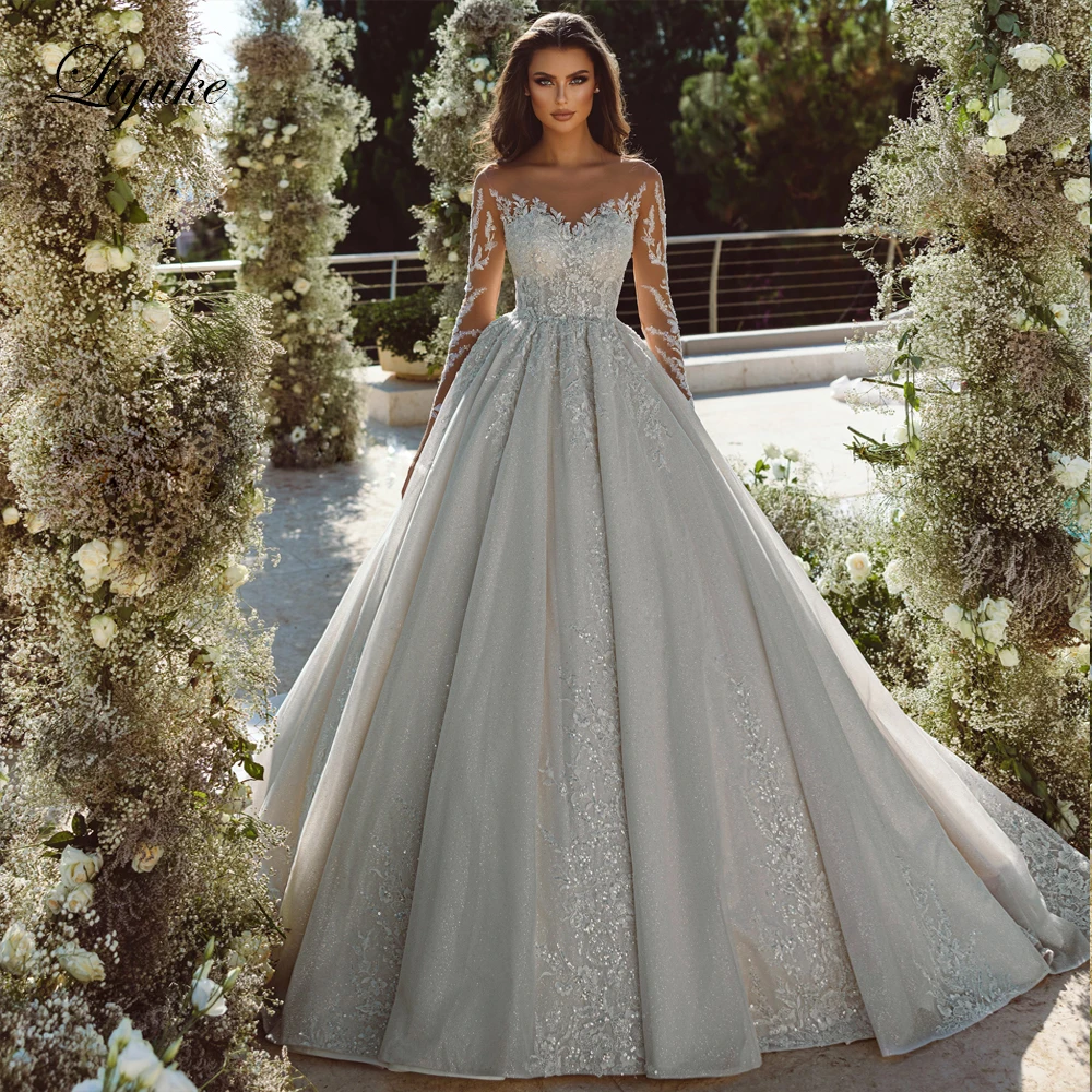 Liyuke New Arrival Wedding Dress Beading Sequined Pearls Appliques Lace Full Sleeves Bridal Gowns Vestido De Noiva
Liyuke New Arrival Wedding Dress Beading Sequined Pearls Appliques Lace Full Sleeves Bridal Gowns Vestido De Noiva