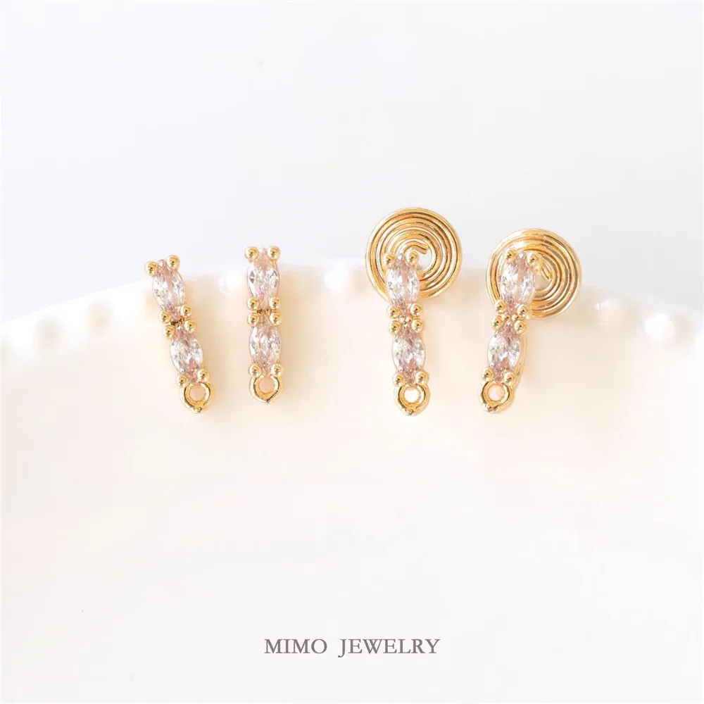 Copper Plated Gold Double Horse's Eye Zirconium Strip One Word 925 Silver Needle Stud Earrings DIY Earrings Charm Accessories
Copper Plated Gold Double Horse's Eye Zirconium Strip One Word 925 Silver Needle Stud Earrings DIY Earrings Charm Accessories