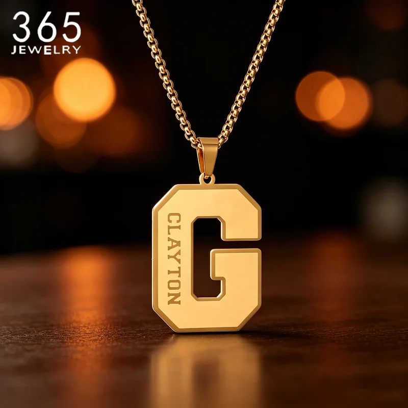 365 Personalized Big Letter Style Necklace Stainless Steel Custom Fashion Engraved Name Pendant For Men Women Gift Party Jewelry
365 Personalized Big Letter Style Necklace Stainless Steel Custom Fashion Engraved Name Pendant For Men Women Gift Party Jewelry