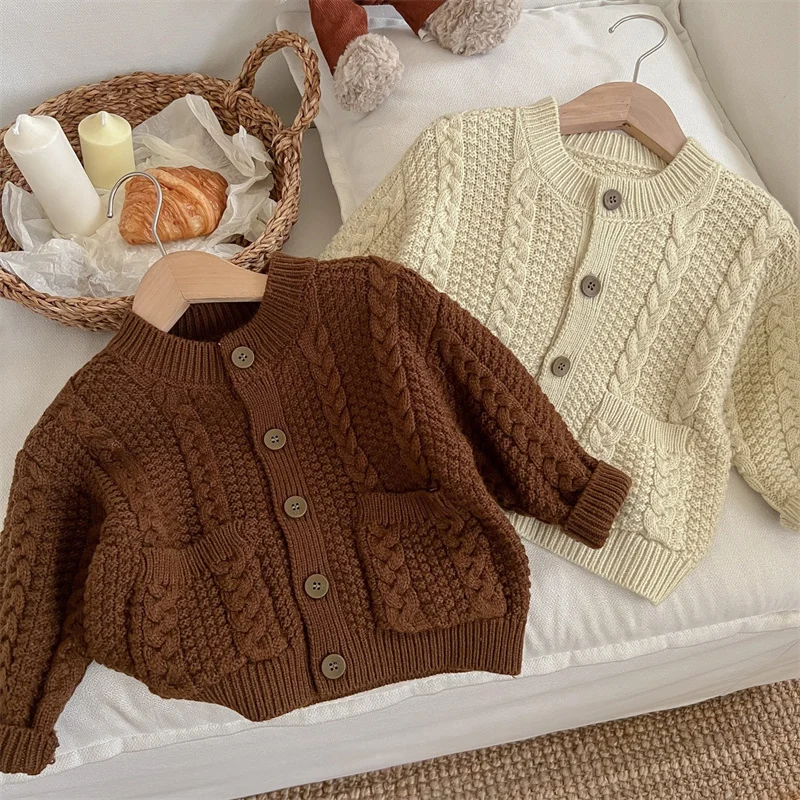 Boys Woolen Sweater Crochet Cotton Windbreak 2024 Brown Plus Thicken Autumn Winter Cardigan Warm Children's Clothing
Boys Woolen Sweater Crochet Cotton Windbreak 2024 Brown Plus Thicken Autumn Winter Cardigan Warm Children's Clothing