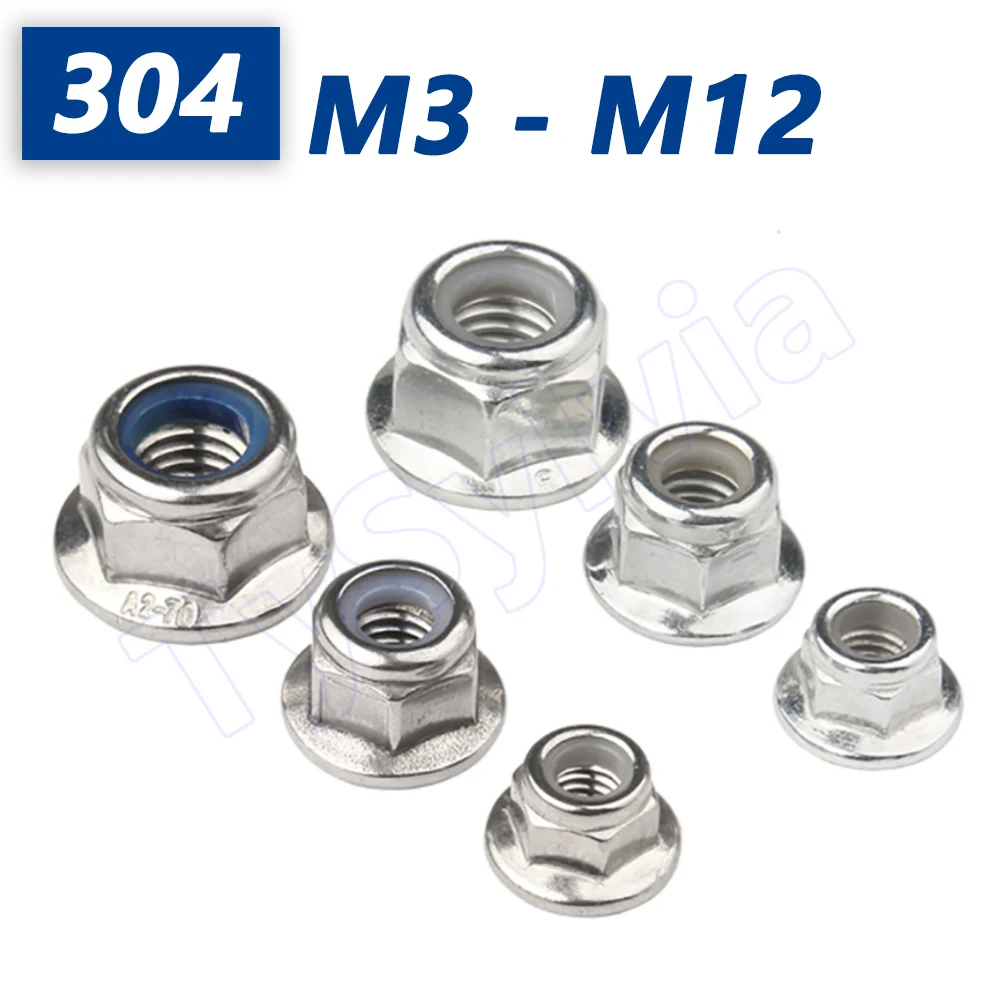 M3 to M12 Nylon-Insert Locknuts 304/316 Stainless Steel Serrated/Plain Flange Hexagon Hex Lock Nut M3 M4 M5 M6 M8 M10 M12
M3 to M12 Nylon-Insert Locknuts 304/316 Stainless Steel Serrated/Plain Flange Hexagon Hex Lock Nut M3 M4 M5 M6 M8 M10 M12