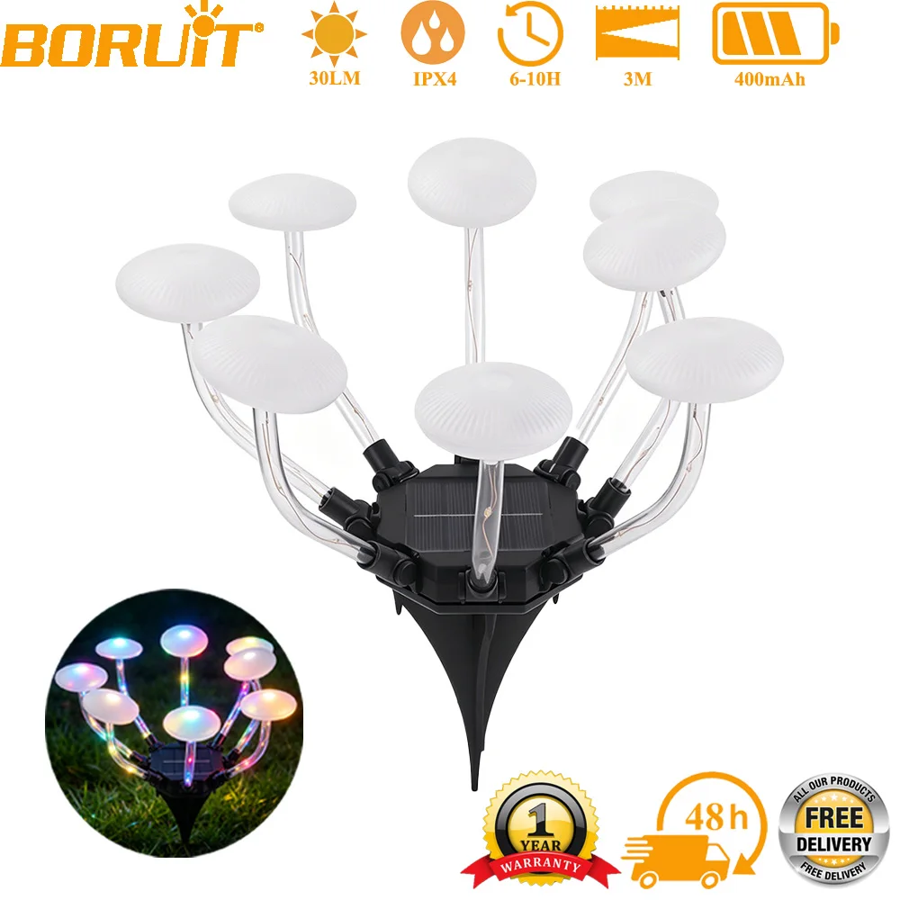 BORUiT Solar Garden Lights Dual Mode LED Solar Mushroom Lights Waterproof Decor Yard Patio Pathway Jellyfish for Garden Ambiance
BORUiT Solar Garden Lights Dual Mode LED Solar Mushroom Lights Waterproof Decor Yard Patio Pathway Jellyfish for Garden Ambiance