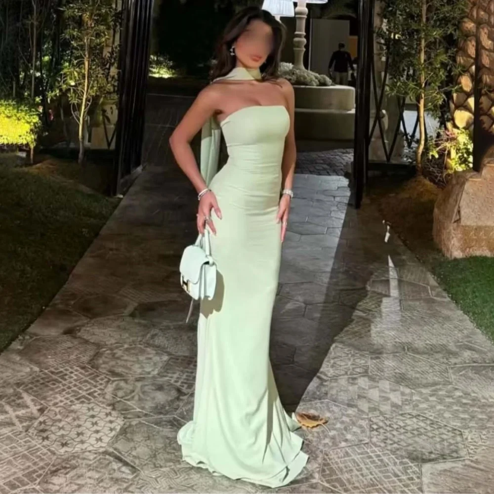 Customized Exquisite Satin Mermaid Women Prom Dress Charming Sleeveless Strapless Floor Length evening dresses luxury 2025
Customized Exquisite Satin Mermaid Women Prom Dress Charming Sleeveless Strapless Floor Length evening dresses luxury 2025