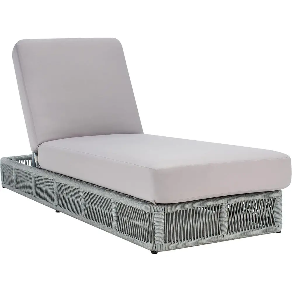 Grey Adjustable 5-Position Outdoor Chaise Lounge Chair with Steel and Woven Rope, Perfect for Patio, Deck, Poolside, Backyard
Grey Adjustable 5-Position Outdoor Chaise Lounge Chair with Steel and Woven Rope, Perfect for Patio, Deck, Poolside, Backyard