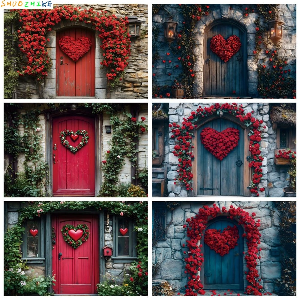 Valentine's Day Wood Door Backdrop Love Heart Flowers Stone Wall Garden February 14 Engaged Party Decor Photography Background
Valentine's Day Wood Door Backdrop Love Heart Flowers Stone Wall Garden February 14 Engaged Party Decor Photography Background