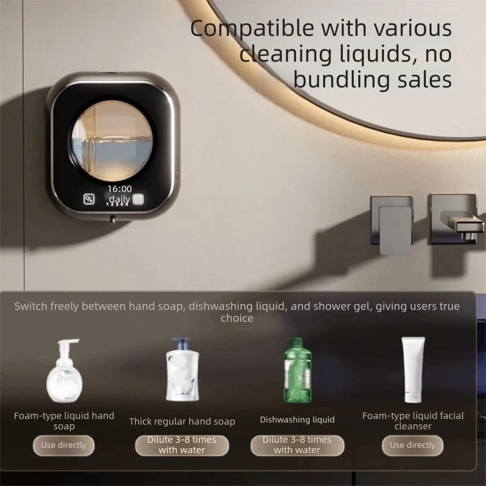 320ml Automatic Foam Dispenser LED Display Rechargeable Hand Sanitizer Dispenser Wall Mounted Refillable Liquid Foam Machine
320ml Automatic Foam Dispenser LED Display Rechargeable Hand Sanitizer Dispenser Wall Mounted Refillable Liquid Foam Machine