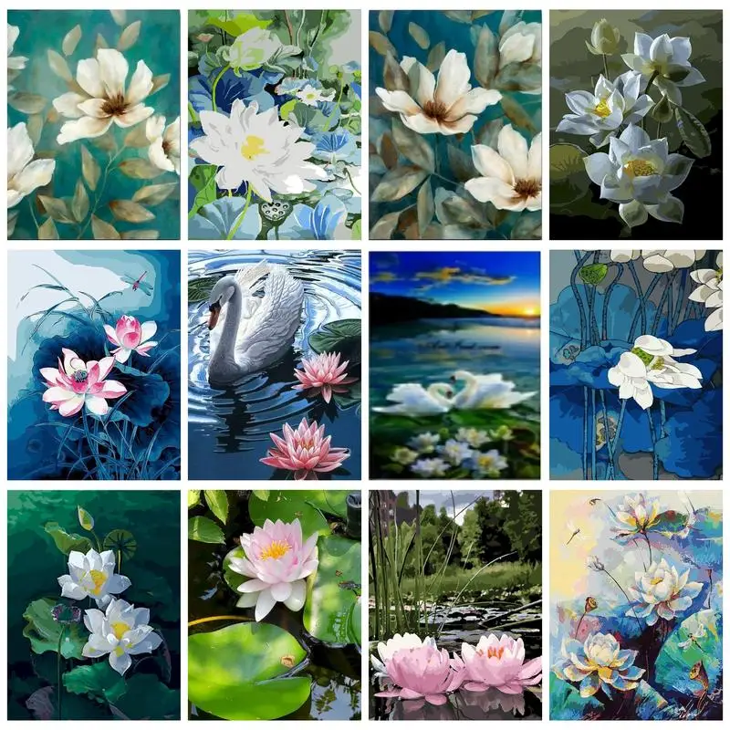 GATYZTORY Modern Painting By Numbers On Canvas Drawing By Numbers Lotus Flowers Handmade Home Decor Gift For Adult Art
GATYZTORY Modern Painting By Numbers On Canvas Drawing By Numbers Lotus Flowers Handmade Home Decor Gift For Adult Art