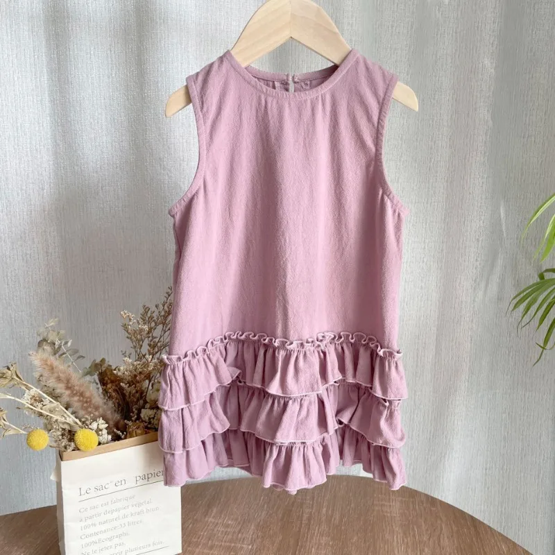 Baby Girls Dress 2024 New Korean Children's Wear Summer Children's Fashionable Sweet Black Lace Sleeveless Dress
Baby Girls Dress 2024 New Korean Children's Wear Summer Children's Fashionable Sweet Black Lace Sleeveless Dress