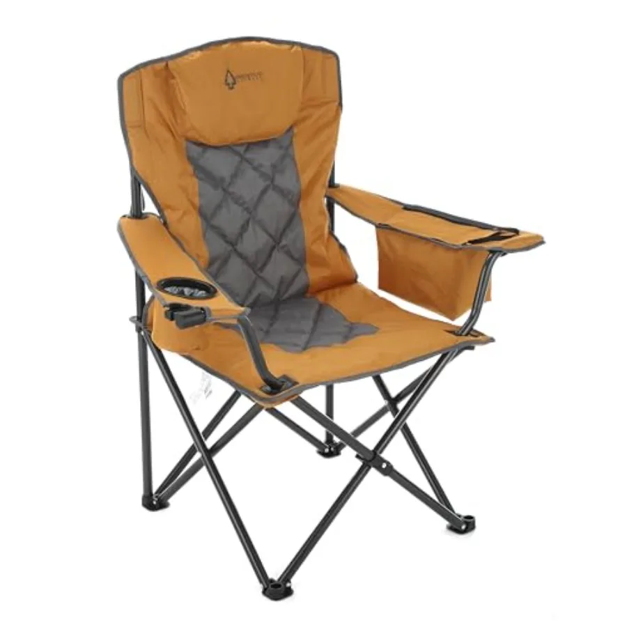Deluxe Folding Camp Chair 550lb Capacity Heavy-Duty Quad Chair with Integrated Cooler, Headrest, and Dual Cup Holders
Deluxe Folding Camp Chair 550lb Capacity Heavy-Duty Quad Chair with Integrated Cooler, Headrest, and Dual Cup Holders