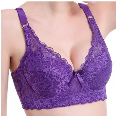 Full Cup Wired Gathe PLUS SIZE Lace Sexy and Comfortable Cotton Thin Full Cover Floral Lace Soft Thin Bra Cup Purple Underwear
Full Cup Wired Gathe PLUS SIZE Lace Sexy and Comfortable Cotton Thin Full Cover Floral Lace Soft Thin Bra Cup Purple Underwear