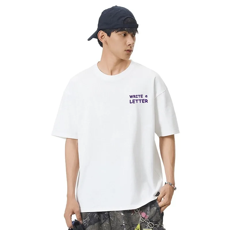 Summer American Letter Print Short Sleeve T-Shirt Men Women Casual Loose Fit Round Neck Simple Tee
Summer American Letter Print Short Sleeve T-Shirt Men Women Casual Loose Fit Round Neck Simple Tee