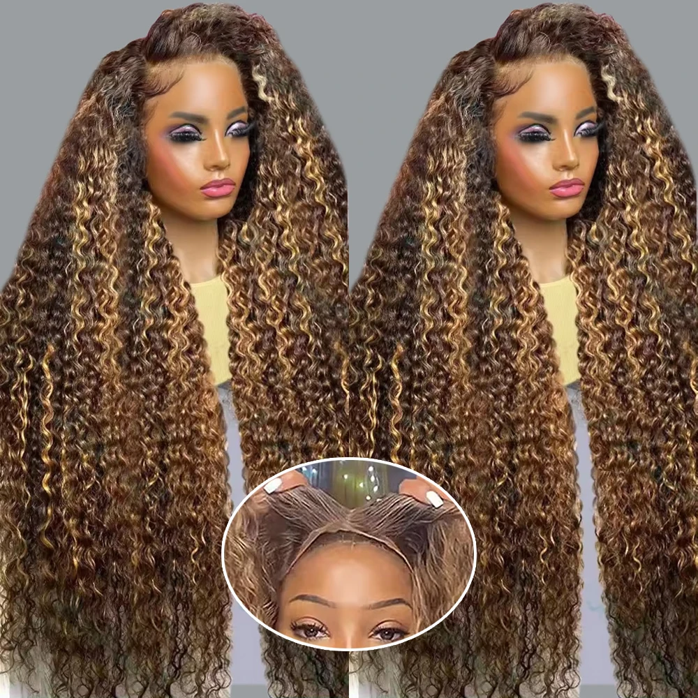 Deep Wave 30 Inch 250 Density 4/27 Highlight Ombre Colored Curly 7x5 13x4 Glueless Remy Human Hair Wig Pre Cut For Women On Sale
Deep Wave 30 Inch 250 Density 4/27 Highlight Ombre Colored Curly 7x5 13x4 Glueless Remy Human Hair Wig Pre Cut For Women On Sale