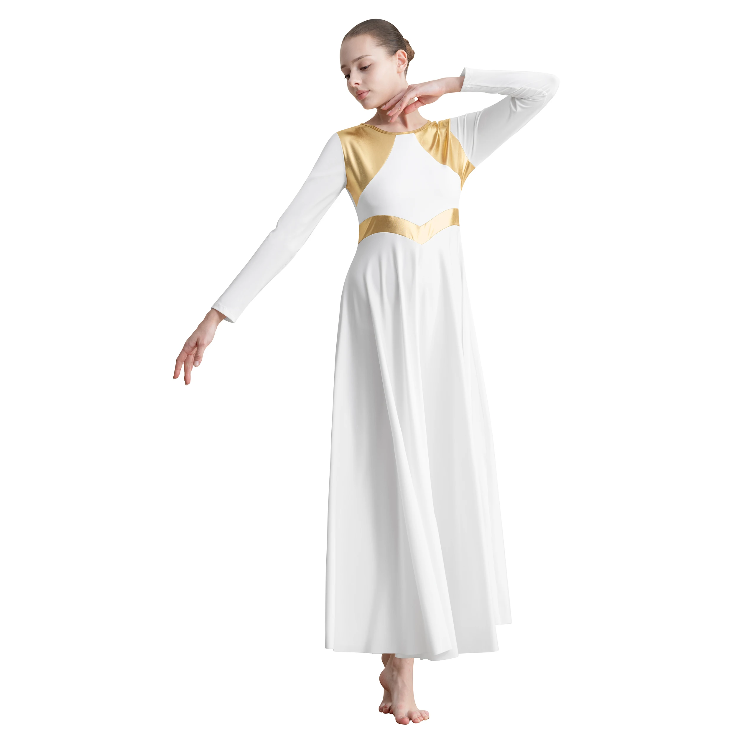 Praise Dance Dress for Women Long Sleeve Church Dancewear Fit Full Length Worship Costume
Praise Dance Dress for Women Long Sleeve Church Dancewear Fit Full Length Worship Costume