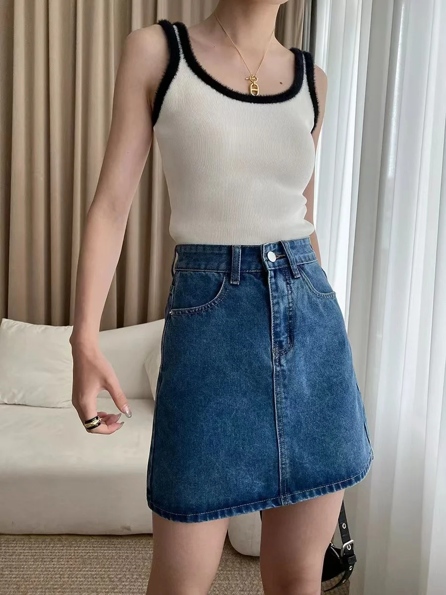 High Fashion 2023 Summer Women's Clothing Denim Above The Knee A-Line Short Skirt Appears Slim Casual And Versatile Basic Style
High Fashion 2023 Summer Women's Clothing Denim Above The Knee A-Line Short Skirt Appears Slim Casual And Versatile Basic Style