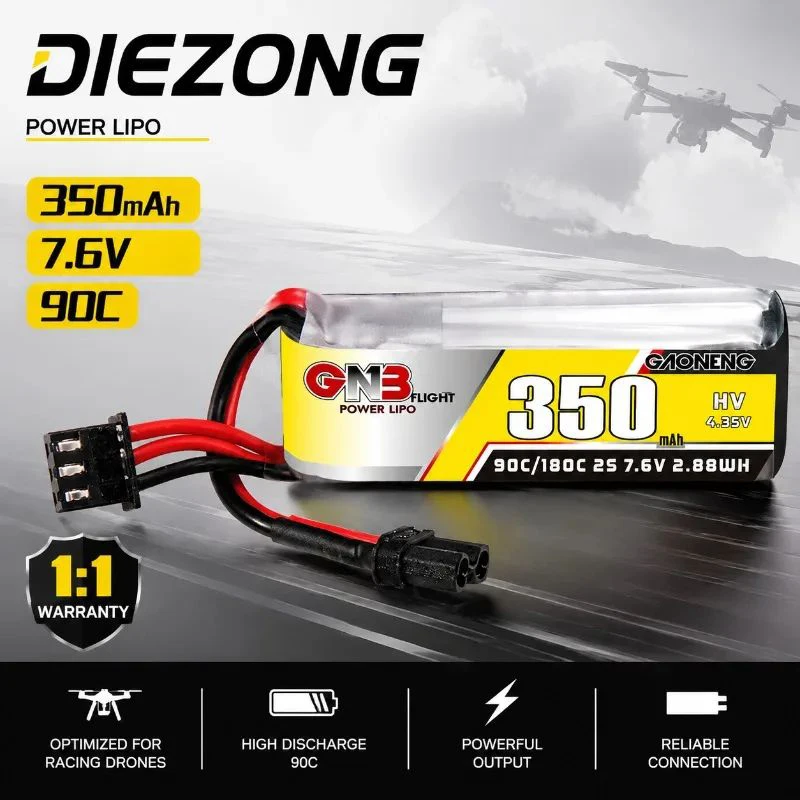 NEW High-Energy 380mAh 2S 7.6V 90C HV Beta75X RC Model Drone FPV High-Rate LiPo
NEW High-Energy 380mAh 2S 7.6V 90C HV Beta75X RC Model Drone FPV High-Rate LiPo