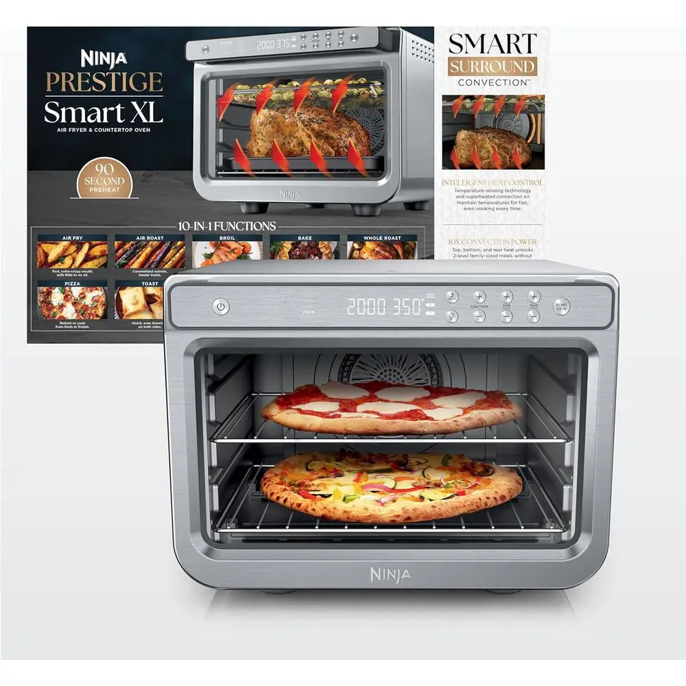 Air ryer & Toaster Oven Combo | 10-in-1 Prestige Smart XL Countertop Oven | Bake up to 20 Cookies, it up to a 12lb Turkey | Pizz
Air ryer & Toaster Oven Combo | 10-in-1 Prestige Smart XL Countertop Oven | Bake up to 20 Cookies, it up to a 12lb Turkey | Pizz